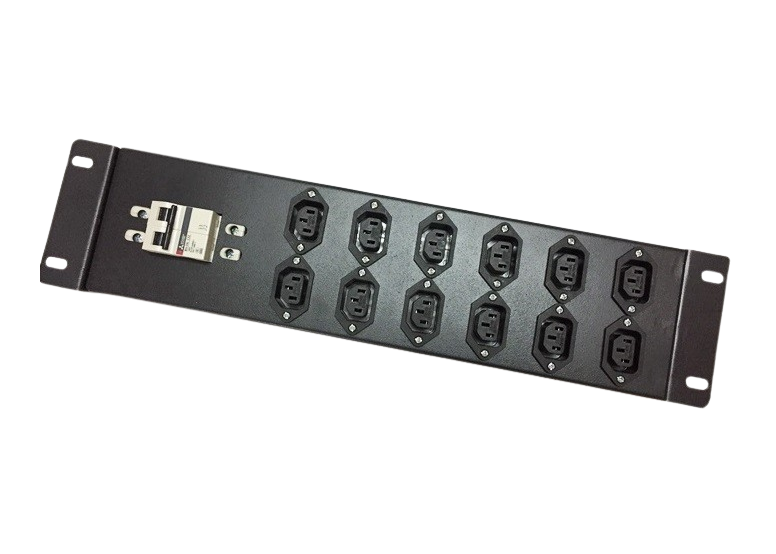 Thanh nguồn PDU 12 ổ cắm C13 (02 hàng ngang), có MCB 2P 32A UNI-50007 Unilink